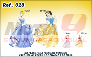 Display para festas kit cenÃ¡rio Princesas