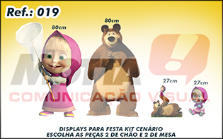 Display para festas kit cenÃ¡rio Masha e o Urso