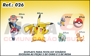 Display para festas kit cenÃ¡rio Pokemon