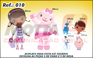 Display para festas kit cenÃ¡rio Doutora Brinquedos