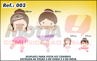 Display para festas kit cenÃ¡rio Turma do Bailarina