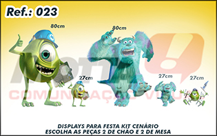 Display para festas kit cenÃ¡rio Monstros SA