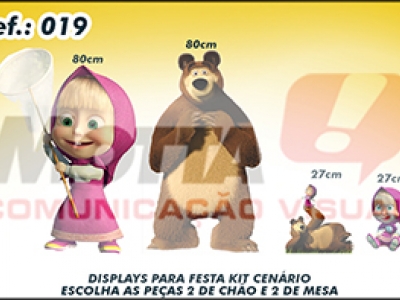 Display para festas kit cenÃ¡rio Masha e o Urso